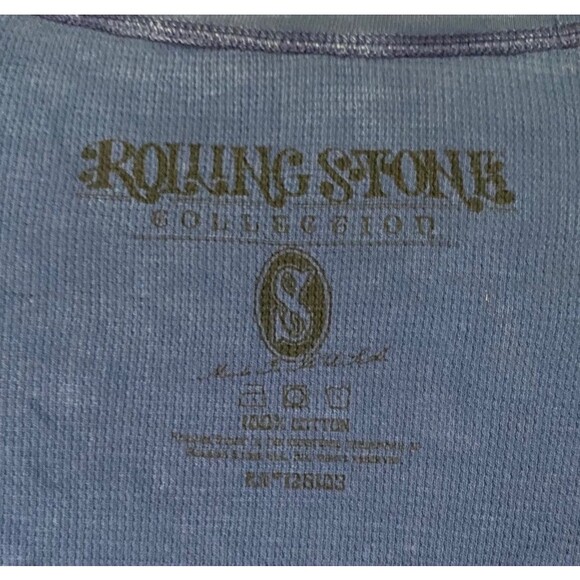 Vtg Jimi Hendrix Rolling Stone Guitar Gods Waffle Knit Long Sleeve Top S Blue - Picture 5 of 8